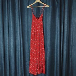 Red Floral Billabong Maxi Dress